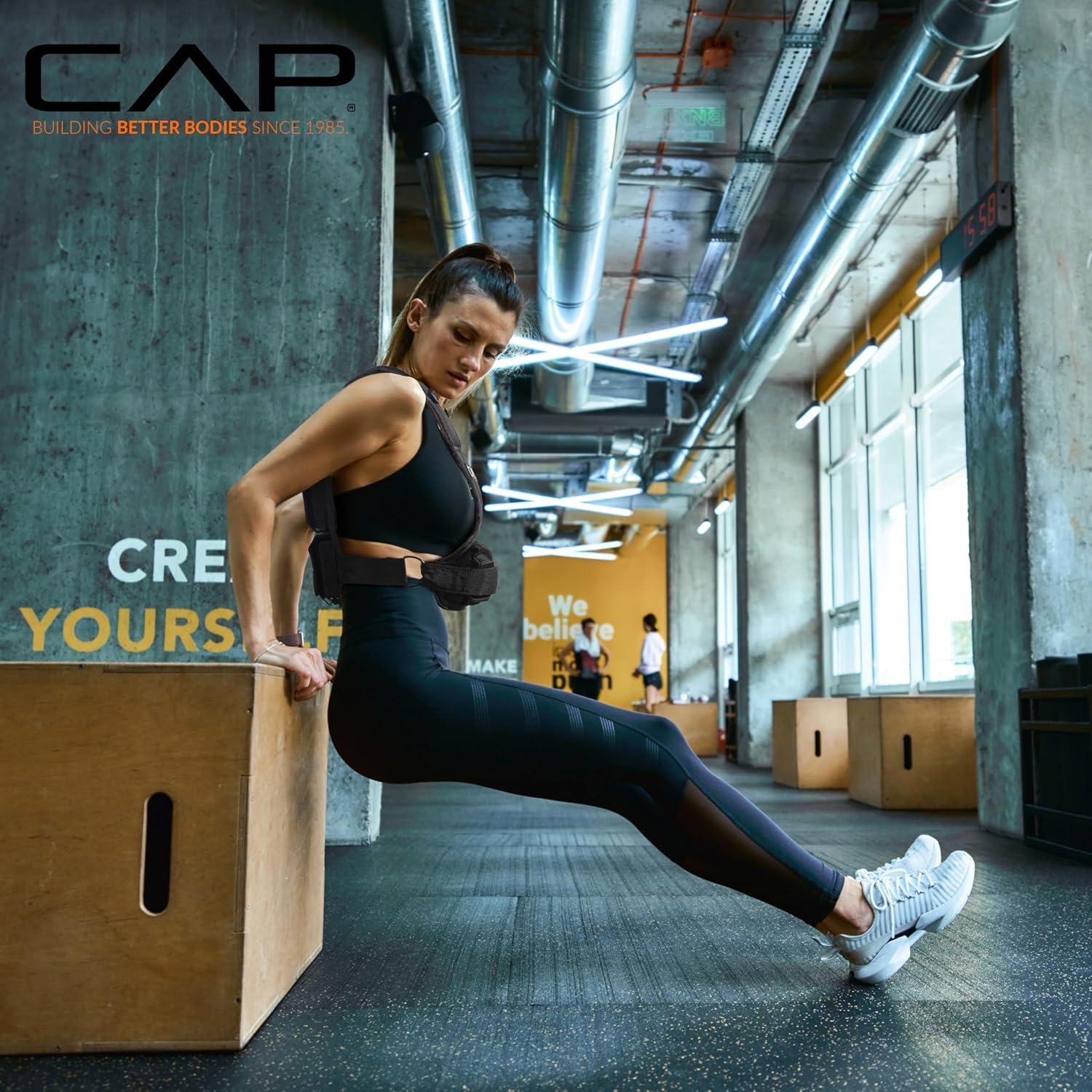 image:imageCAP Barbell Adjustable Weighted Vest 20150 lbs HeavyDuty Workout Vest with Removable Iron Weights for Strength Training Cardio Running and Calisthenics30lbsF