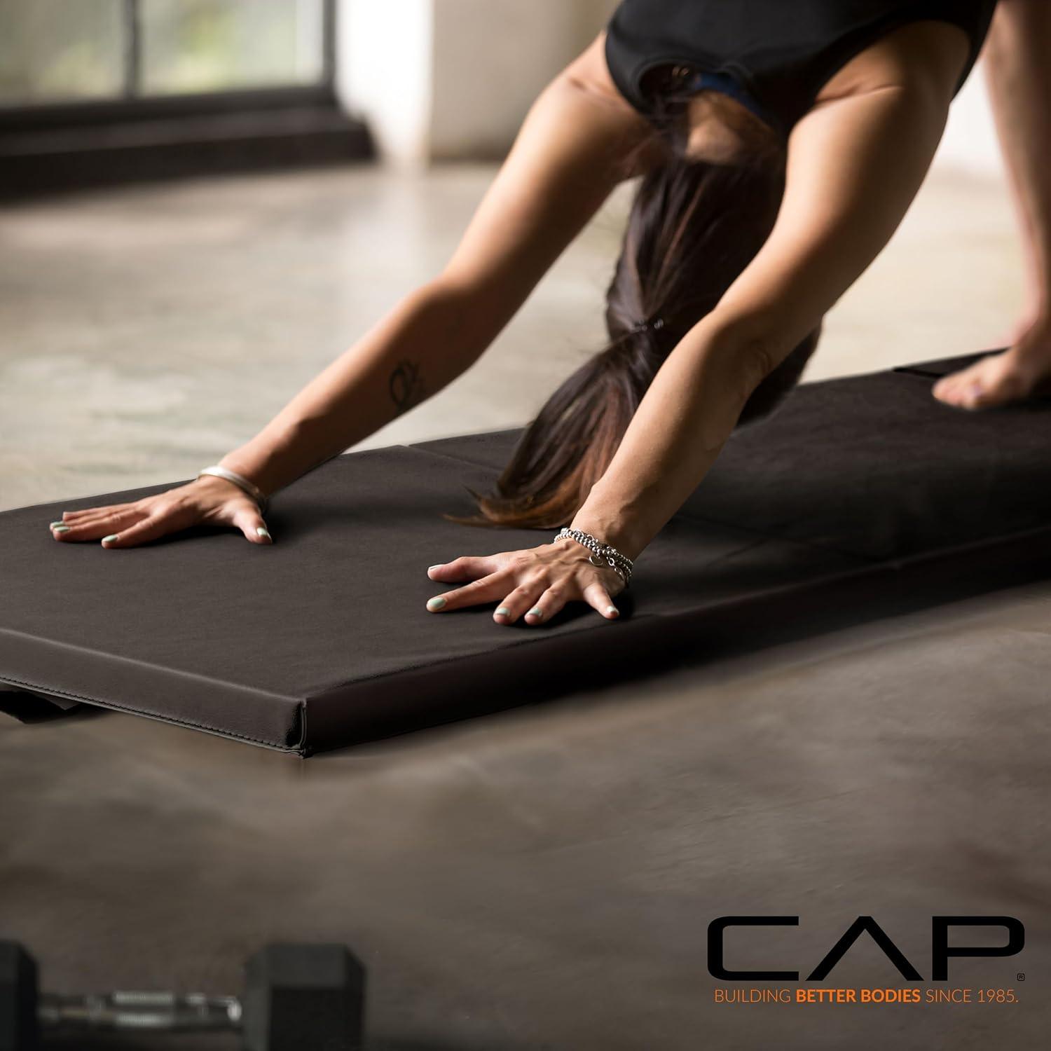 image:imageCAP Barbell All Purpose Folding Anti Tear Exercise Training Aerobic Fitness Gym amp Gymnastics Balance Mat Multiple colorsBlack