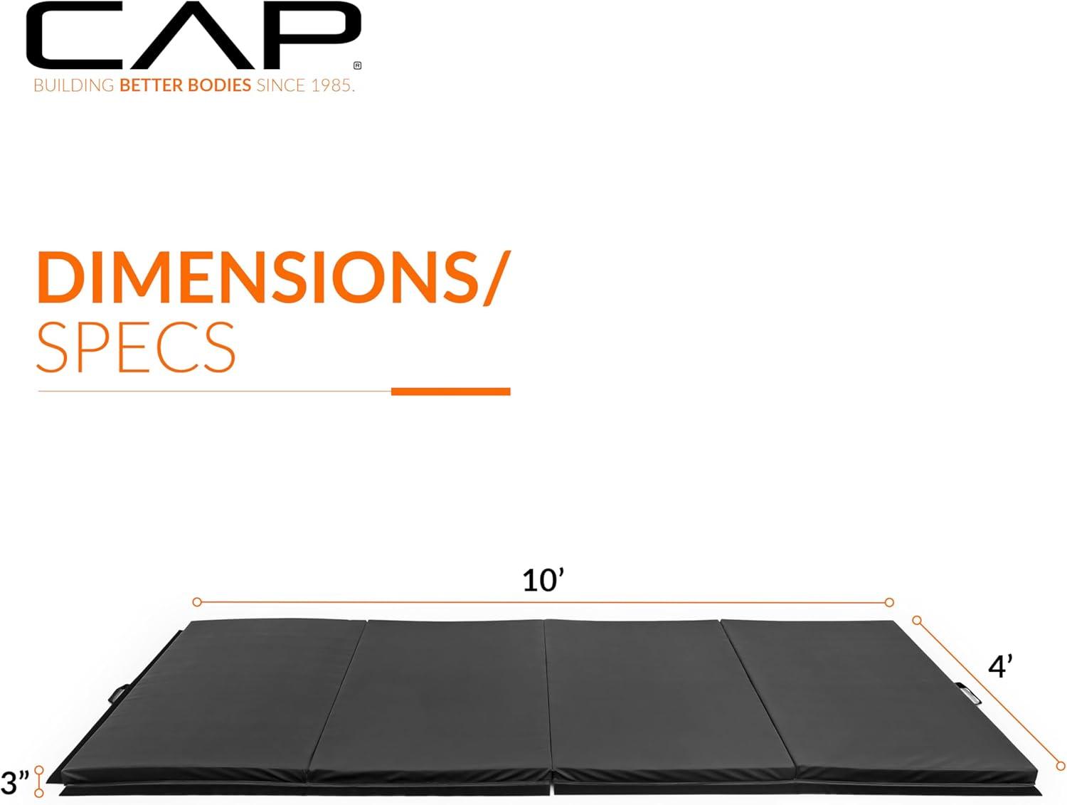image:imageCAP Barbell All Purpose Folding Anti Tear Exercise Training Aerobic Fitness Gym amp Gymnastics Balance Mat Multiple colorsBlack