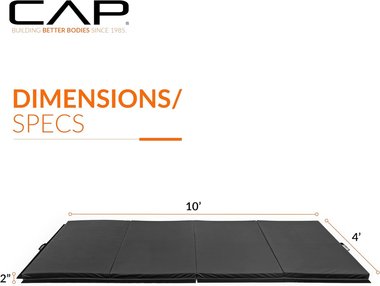 image:imageCAP Barbell All Purpose Folding Anti Tear Exercise Training Aerobic Fitness Gym amp Gymnastics Balance Mat Multiple colorsBlack