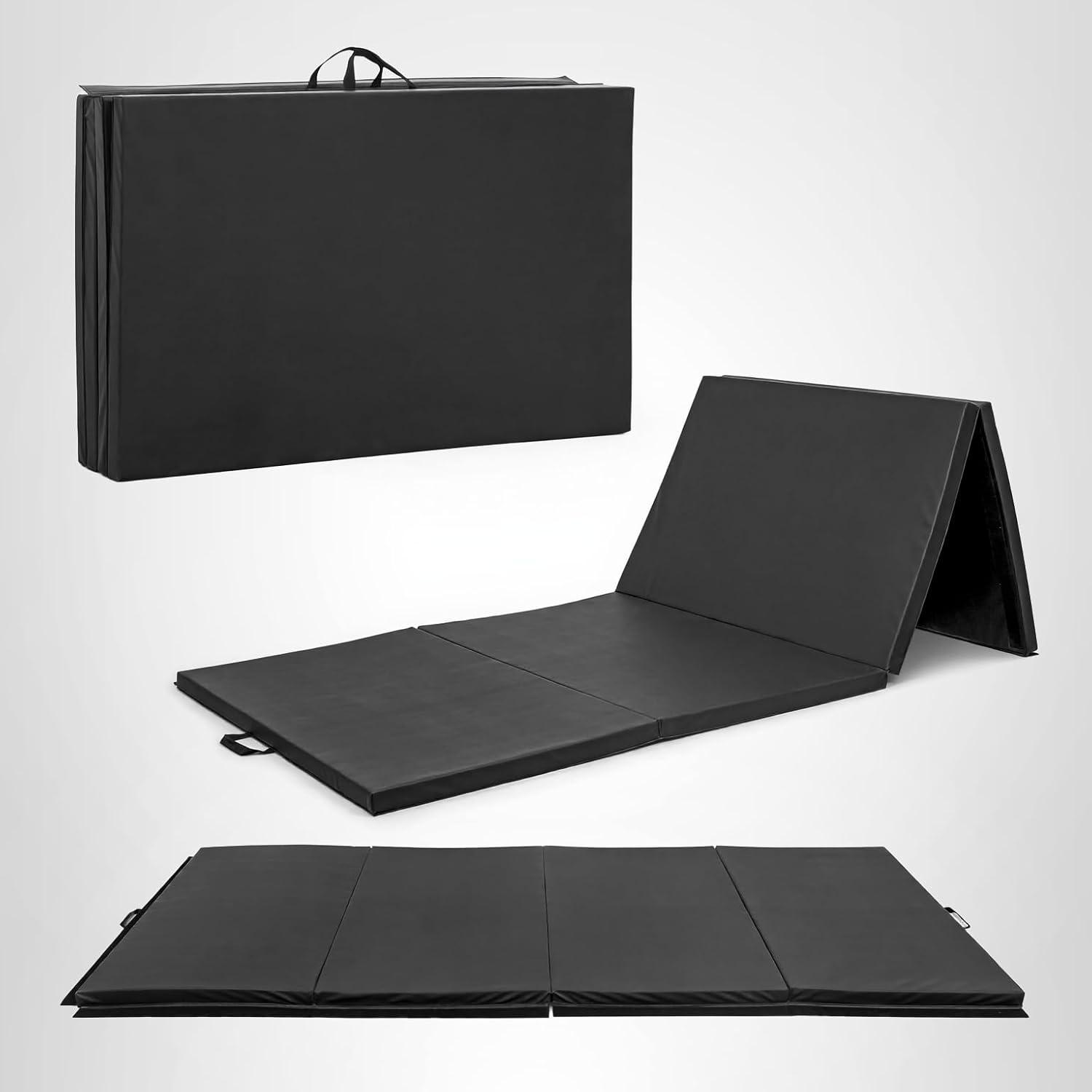 image:imageCAP Barbell All Purpose Folding Anti Tear Exercise Training Aerobic Fitness Gym amp Gymnastics Balance Mat Multiple colorsBlack