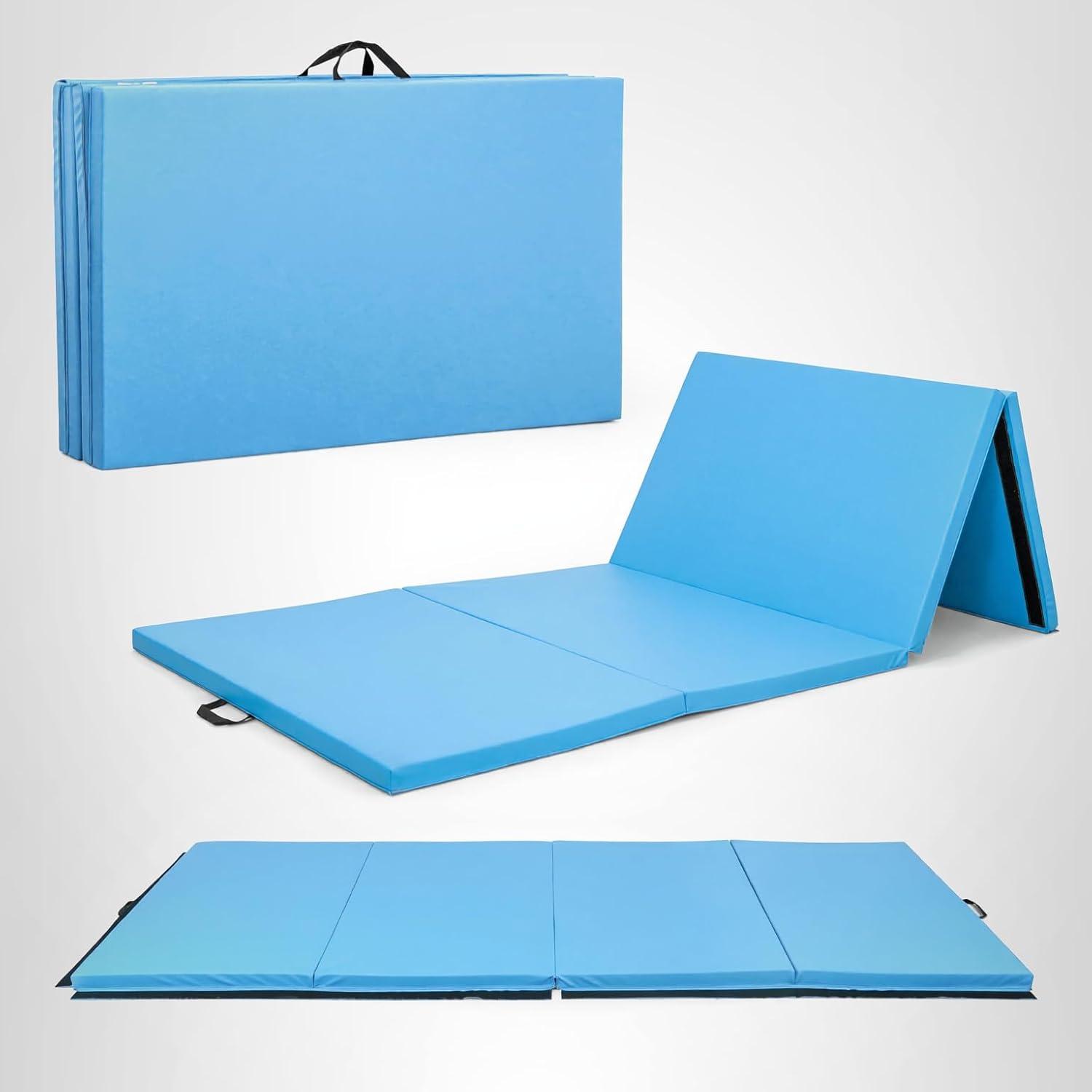 image:imageCAP Barbell All Purpose Folding Anti Tear Exercise Training Aerobic Fitness Gym amp Gymnastics Balance Mat Multiple colorsBlue