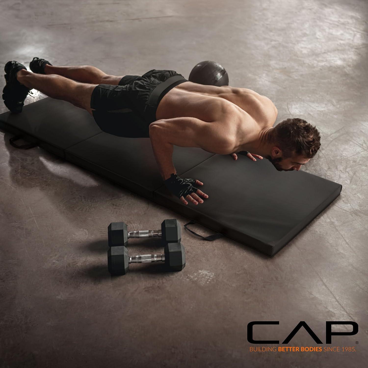 image:imageCAP Barbell All Purpose Folding Anti Tear Exercise Training Aerobic Fitness Gym amp Gymnastics Balance Mat Multiple colorsBlue