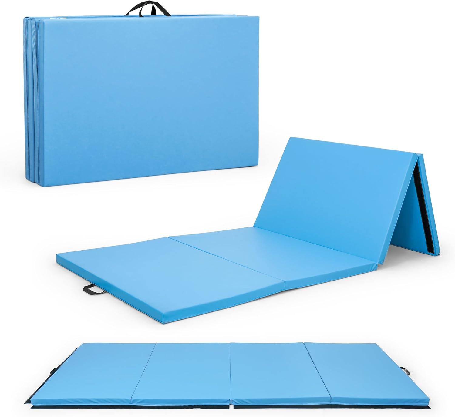 image:imageCAP Barbell All Purpose Folding Anti Tear Exercise Training Aerobic Fitness Gym amp Gymnastics Balance Mat Multiple colorsBlue