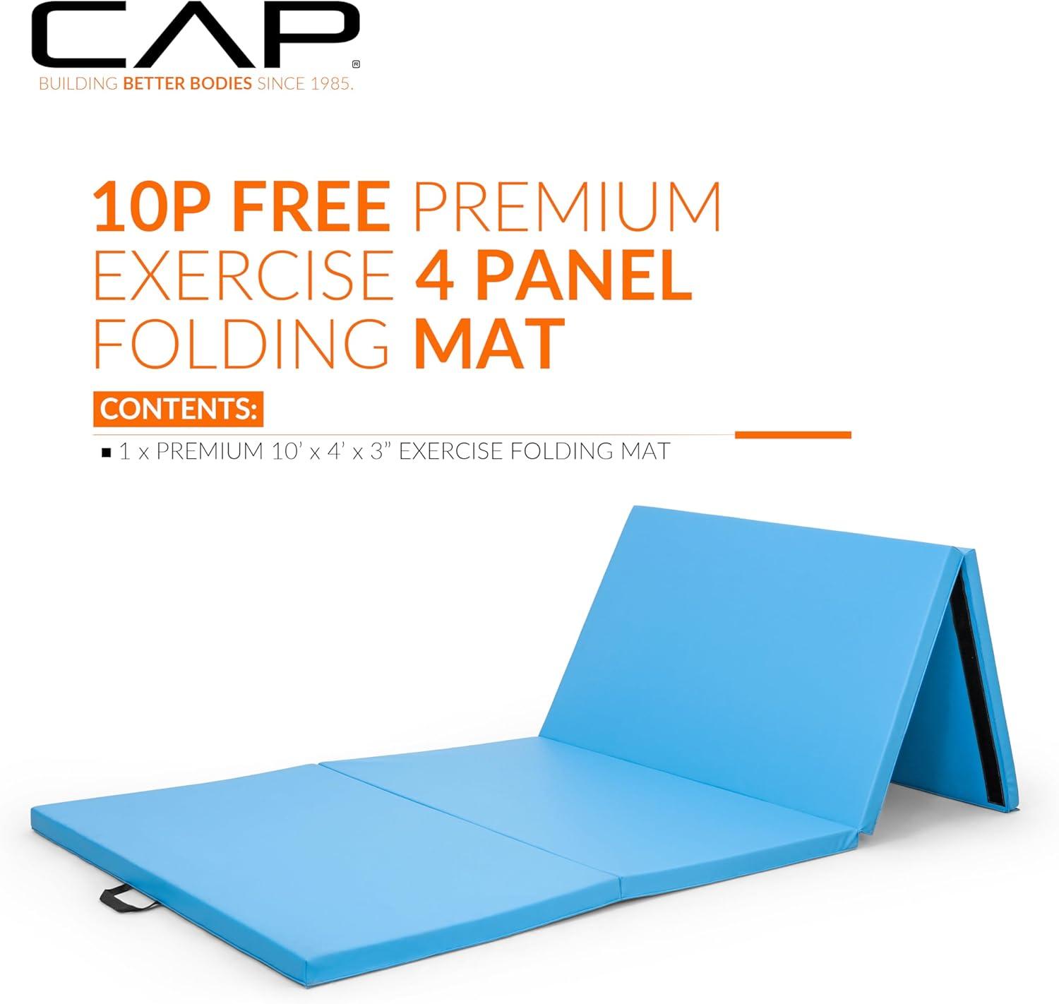 image:imageCAP Barbell All Purpose Folding Anti Tear Exercise Training Aerobic Fitness Gym amp Gymnastics Balance Mat Multiple colorsBlue