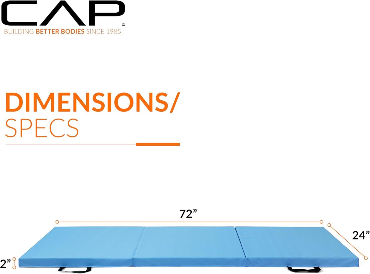 image:imageCAP Barbell All Purpose Folding Anti Tear Exercise Training Aerobic Fitness Gym amp Gymnastics Balance Mat Multiple colorsBlue