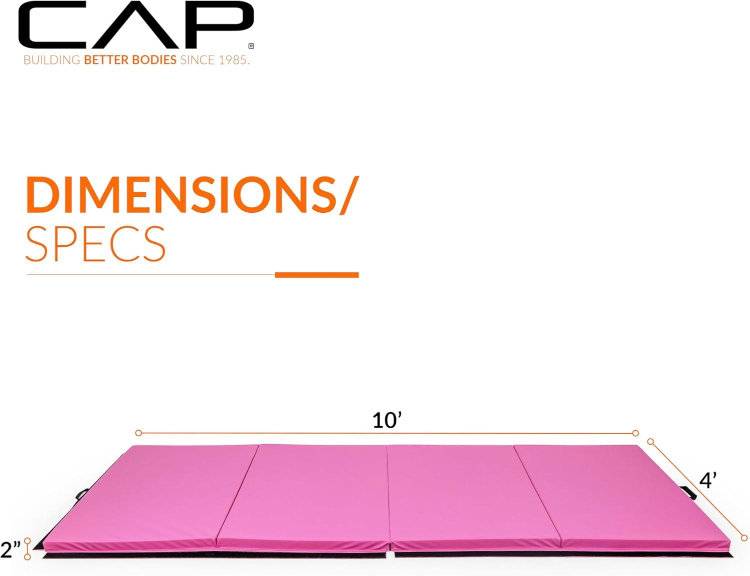 image:imageCAP Barbell All Purpose Folding Anti Tear Exercise Training Aerobic Fitness Gym amp Gymnastics Balance Mat Multiple colorsPink