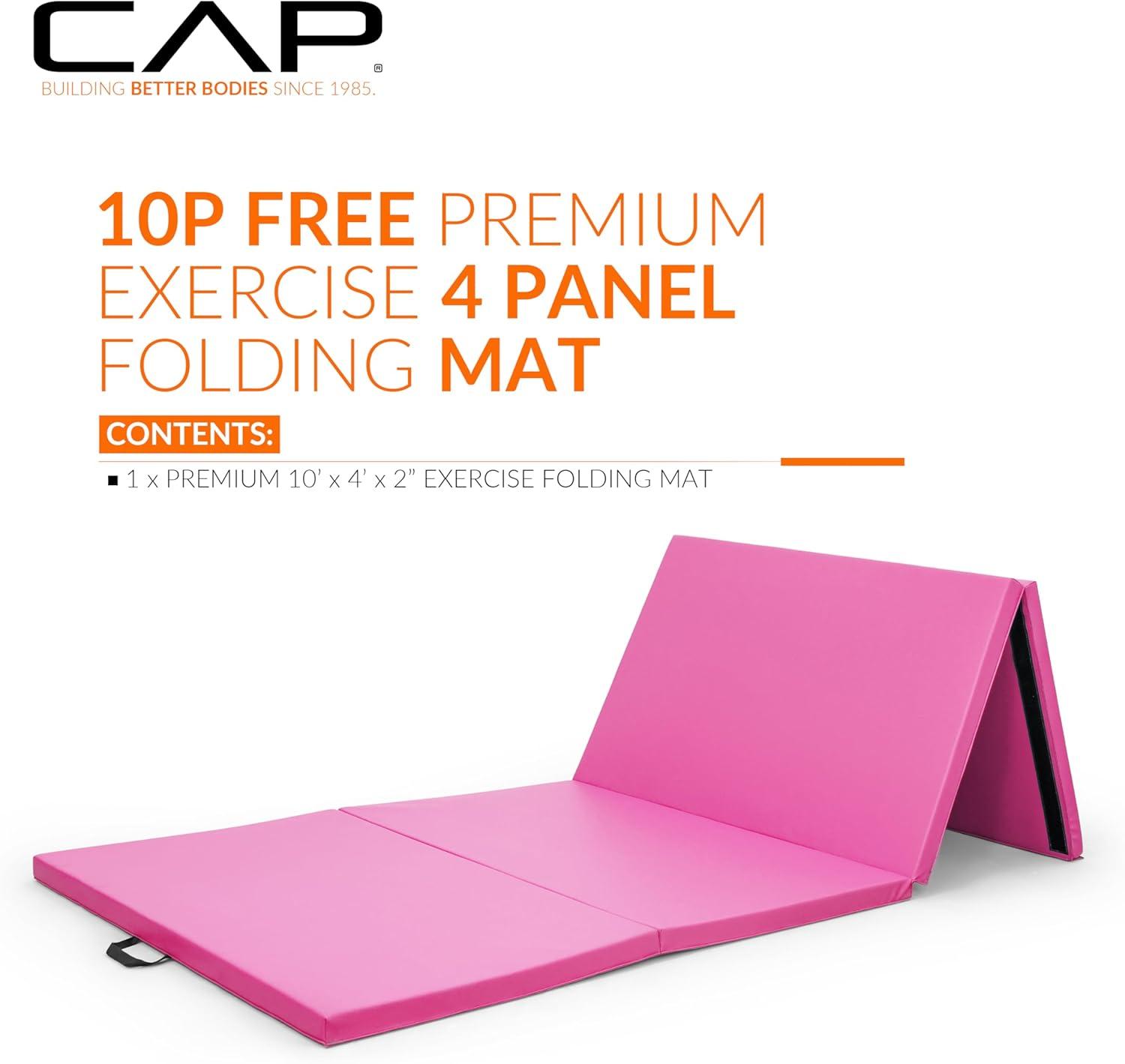 image:imageCAP Barbell All Purpose Folding Anti Tear Exercise Training Aerobic Fitness Gym amp Gymnastics Balance Mat Multiple colorsPink