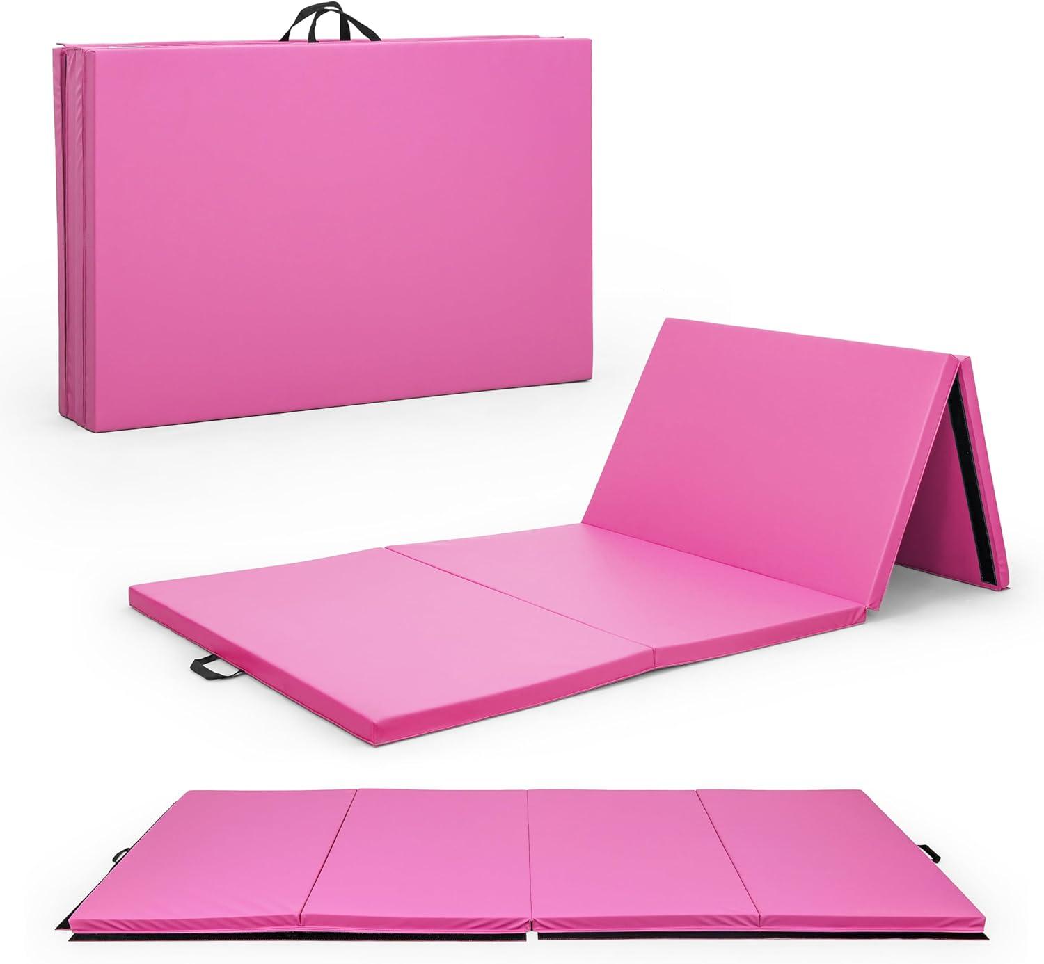 image:imageCAP Barbell All Purpose Folding Anti Tear Exercise Training Aerobic Fitness Gym amp Gymnastics Balance Mat Multiple colorsPink