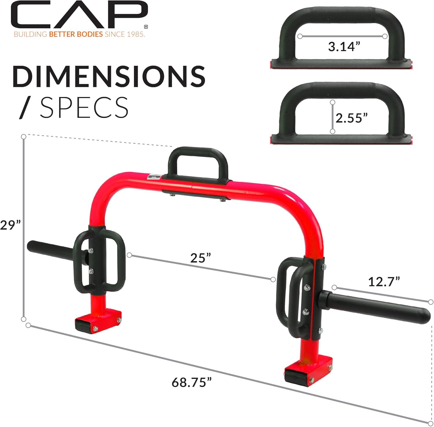 image:imageCAP Barbell Deluxe Open Trap Bar Hex amp Shrug Bar for Olympic amp Standard PlatesRed