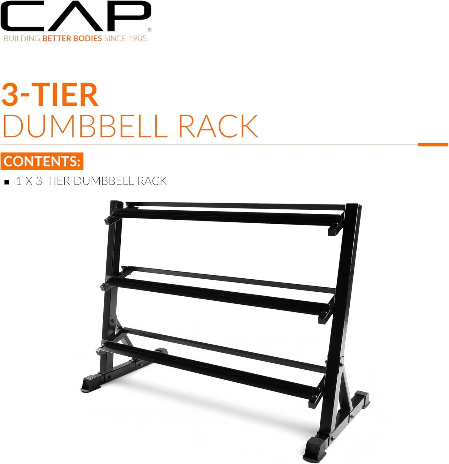 image:imageCAP Barbell Dumbbell Rack 550lb or 575lb Dumbbell Storage Multiple Options3Tier for 550LB
