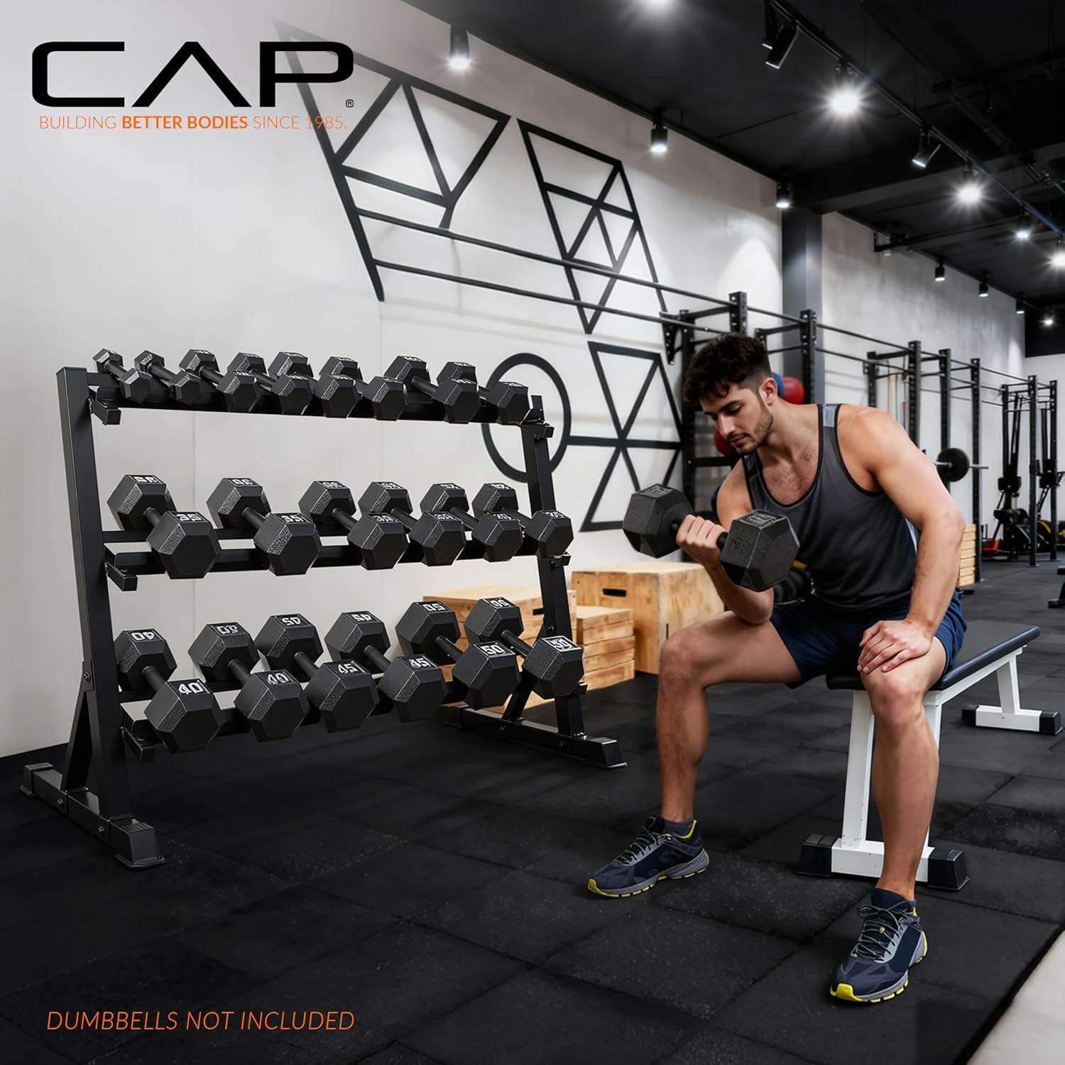 image:imageCAP Barbell Dumbbell Rack 550lb or 575lb Dumbbell Storage Multiple Options3Tier for 550LB