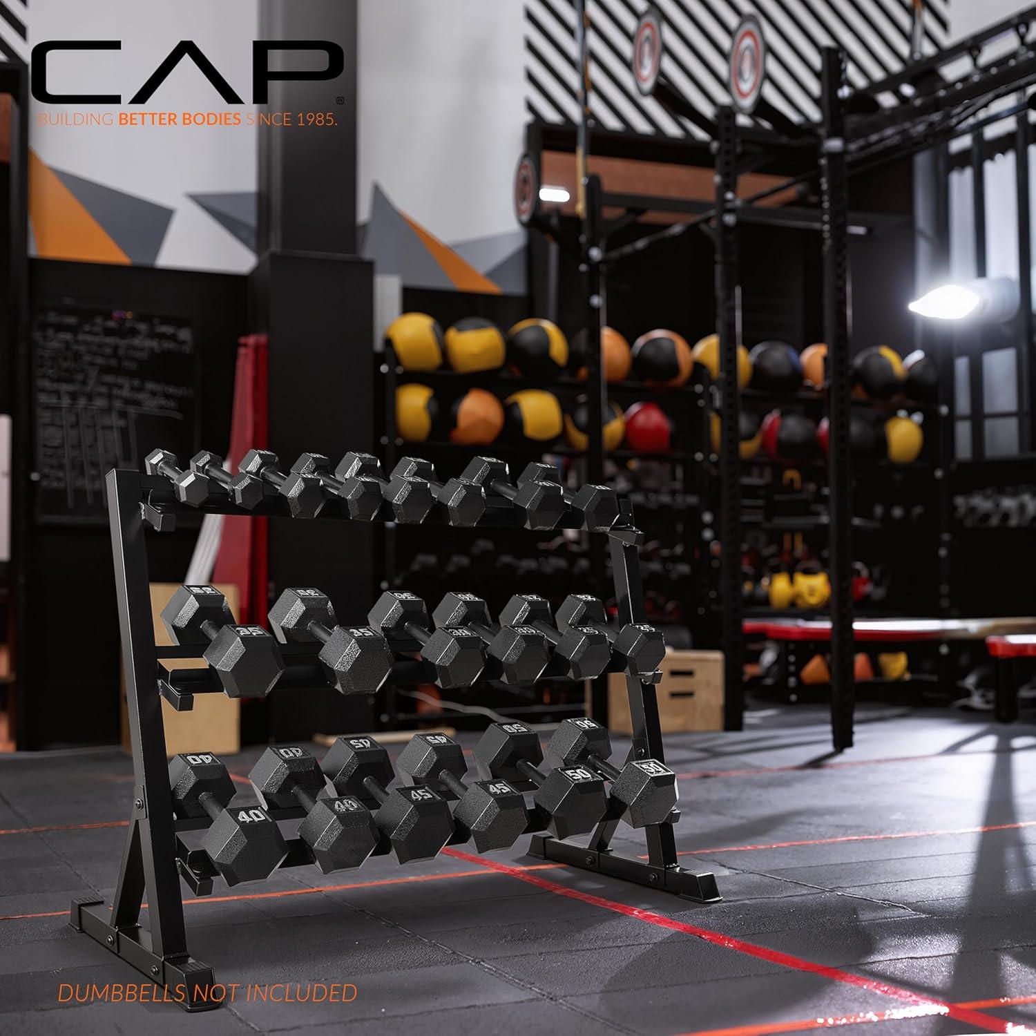 image:imageCAP Barbell Dumbbell Rack 550lb or 575lb Dumbbell Storage Multiple Options3Tier for 550LB
