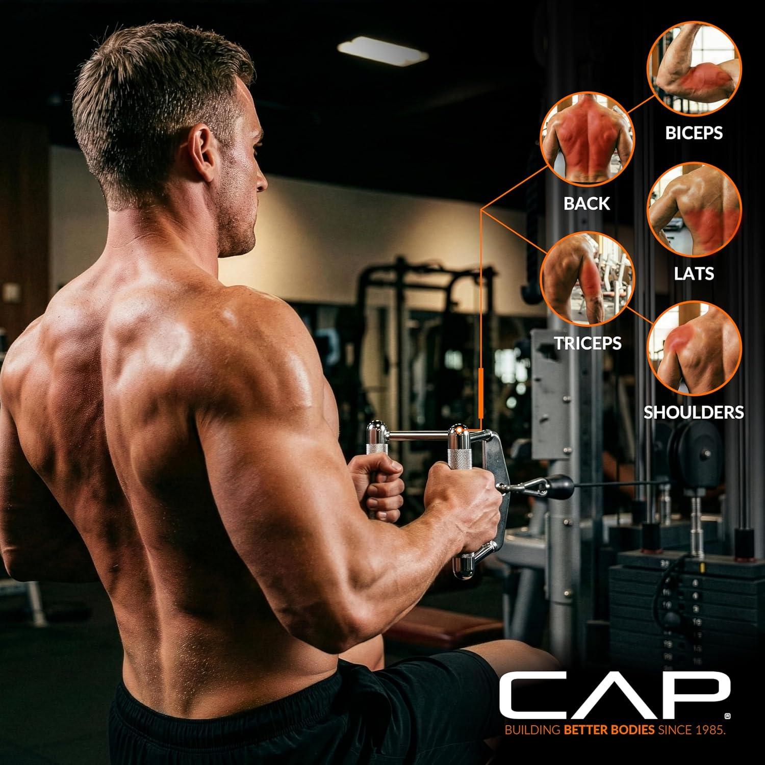 image:imageCAP Barbell Exercise Machine Attachment Multiple OptionsDouble D Handle