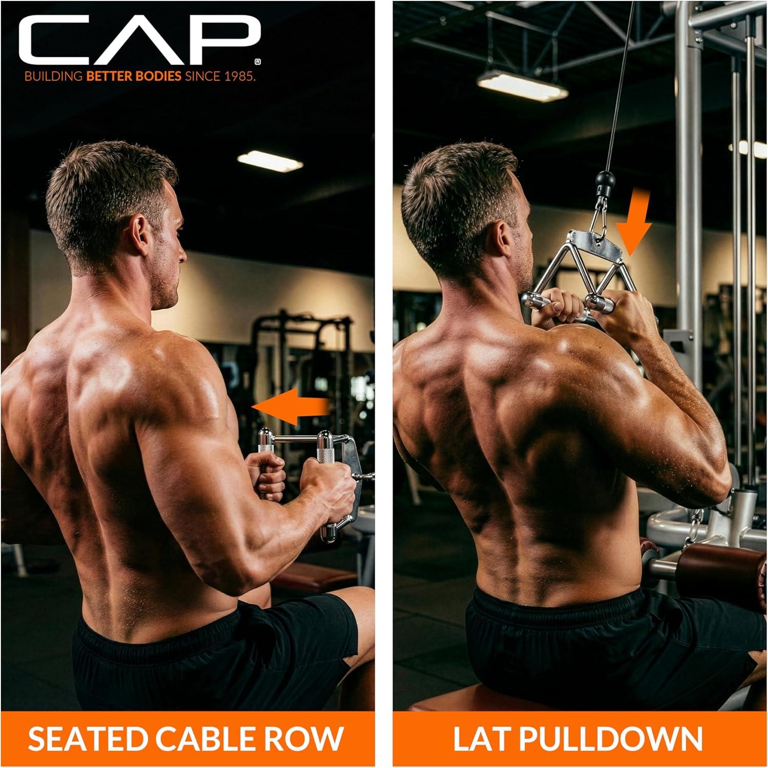 image:imageCAP Barbell Exercise Machine Attachment Multiple OptionsDouble D Handle