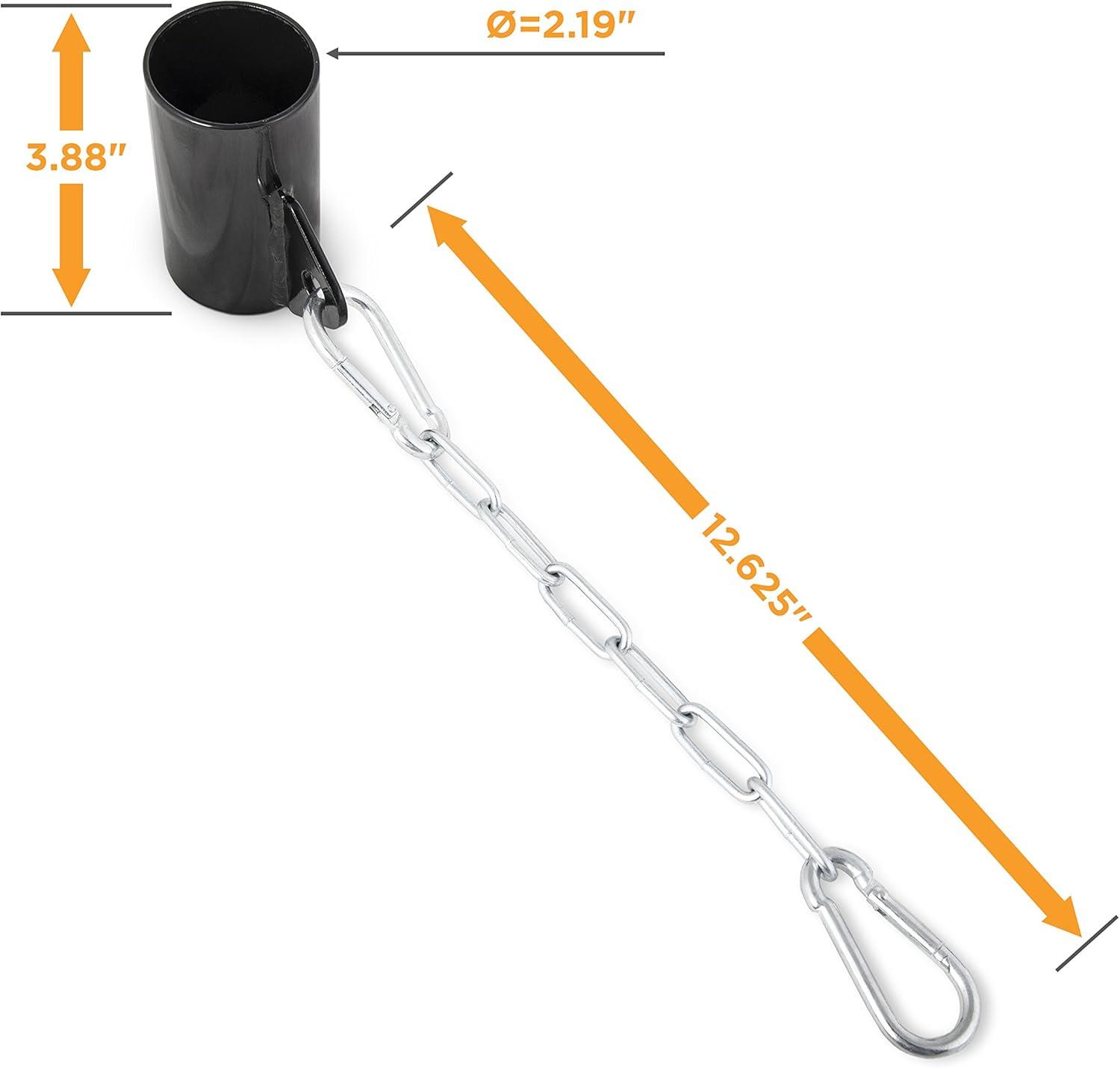 image:imageCAP Barbell Exercise Machine Attachments BlackEyelet with Chain Attachment Fits 2 Inch Bars
