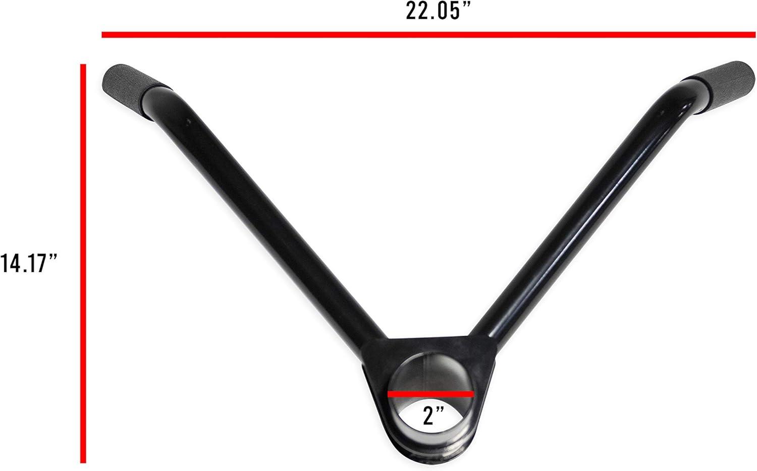 image:imageCAP Barbell Exercise Machine Attachments BlackPro Angled Handle Attachment Fits 2 Inch Bars