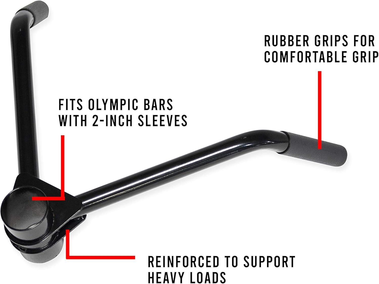 image:imageCAP Barbell Exercise Machine Attachments BlackPro Angled Handle Attachment Fits 2 Inch Bars