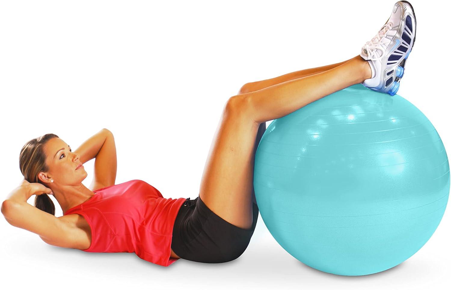 image:imageCAP Barbell Fitness Stability Ball Exercise Ball 65cm Teal