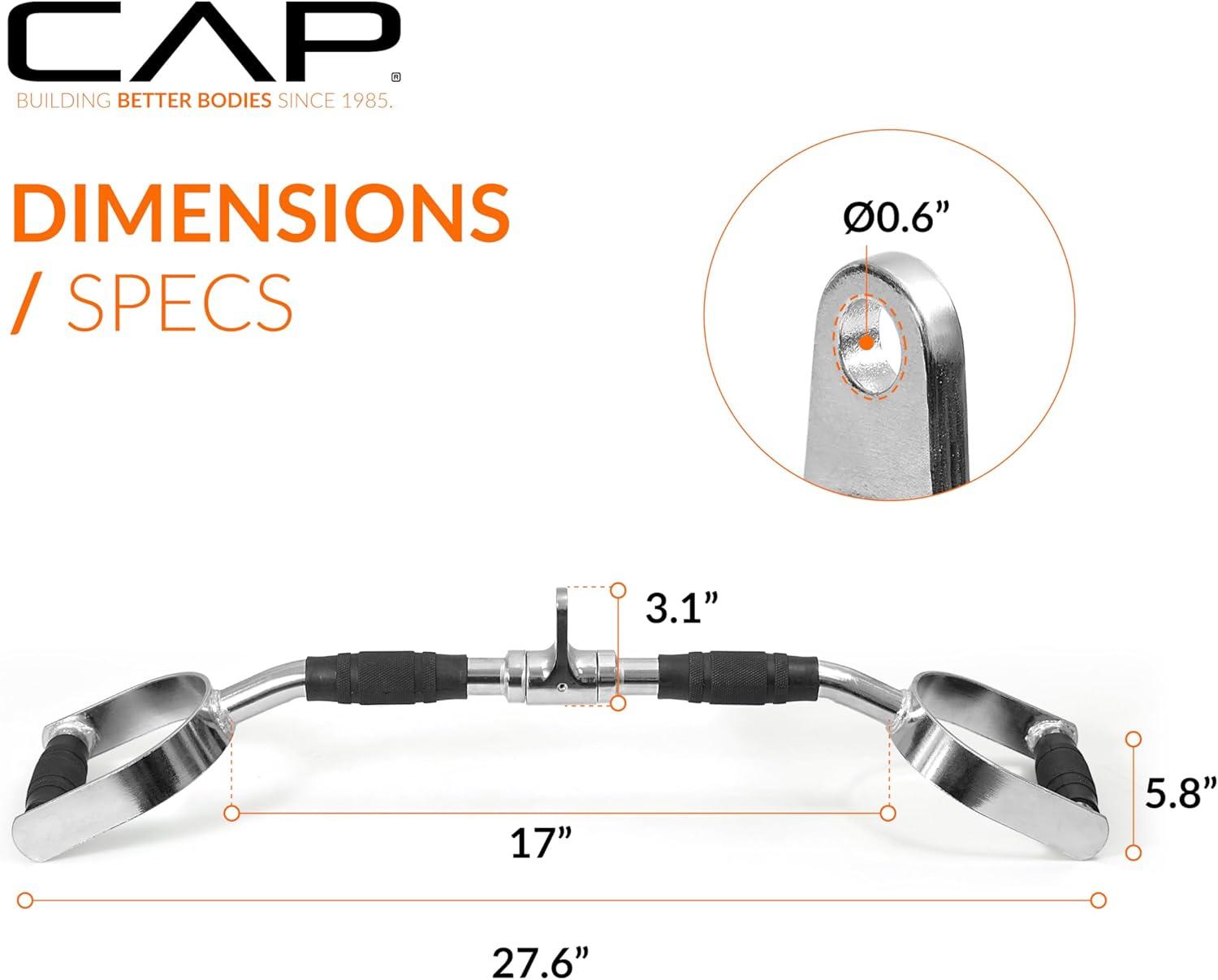 image:imageCAP Barbell LAT Exercise Machine Attachment Multiple OptionsChrome