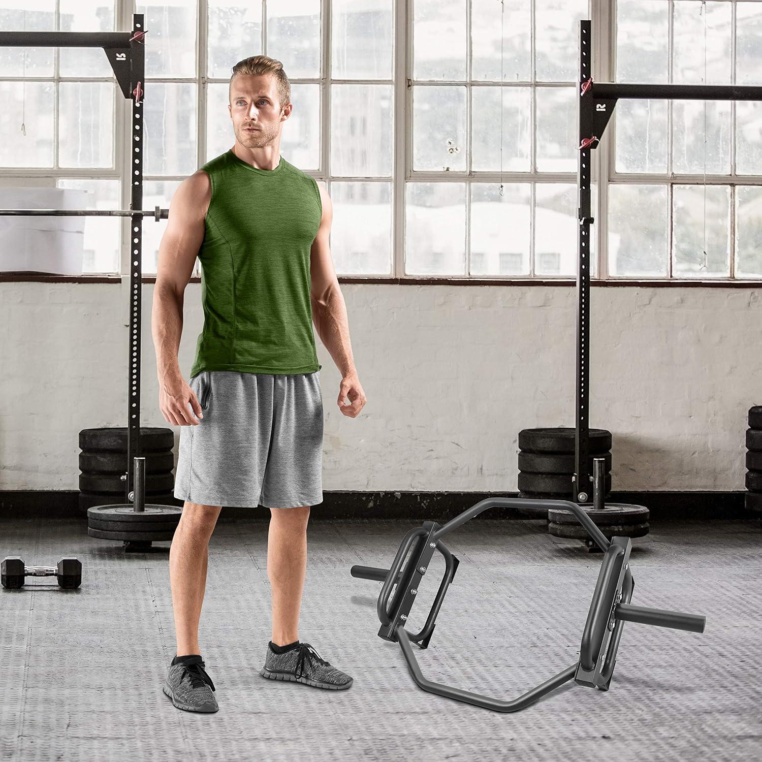 image:imageCAP Barbell Olympic Trap Bar and Shrug Bar for DeadliftsBlack