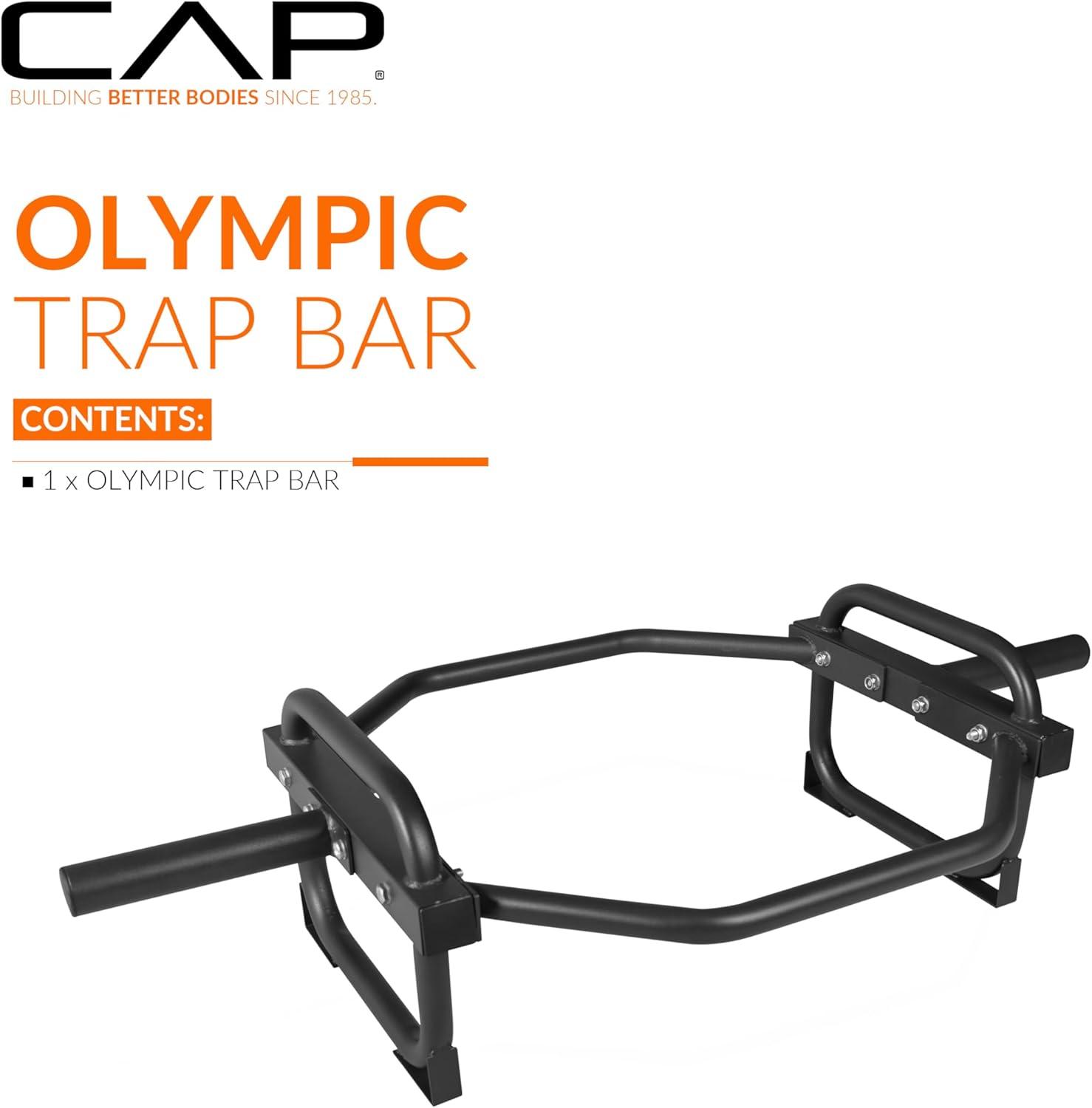 image:imageCAP Barbell Olympic Trap Bar and Shrug Bar for DeadliftsBlack