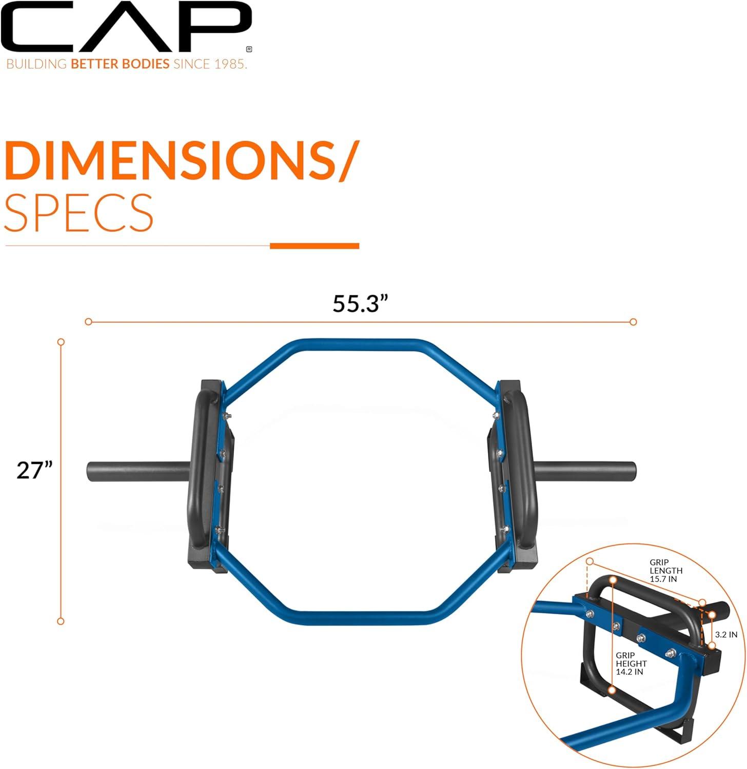 image:imageCAP Barbell Olympic Trap Bar and Shrug Bar for DeadliftsBlue