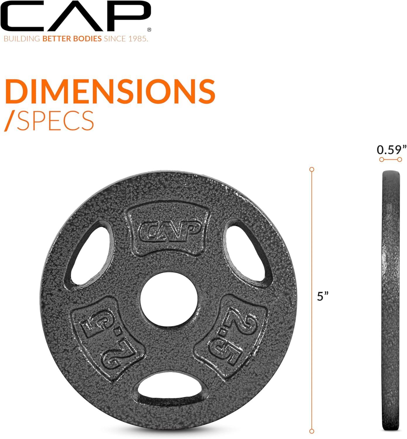 image:imageCAP Barbell Standard 1Inch Grip Weight PlatesBlack