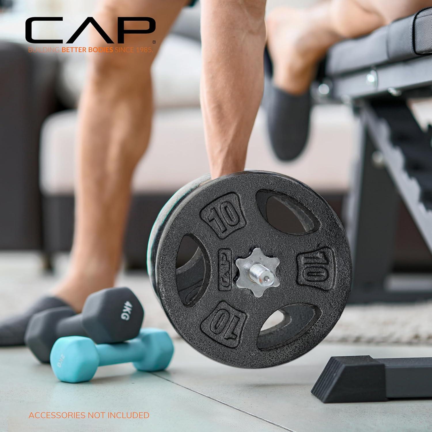 image:imageCAP Barbell Standard 1Inch Grip Weight PlatesBlack
