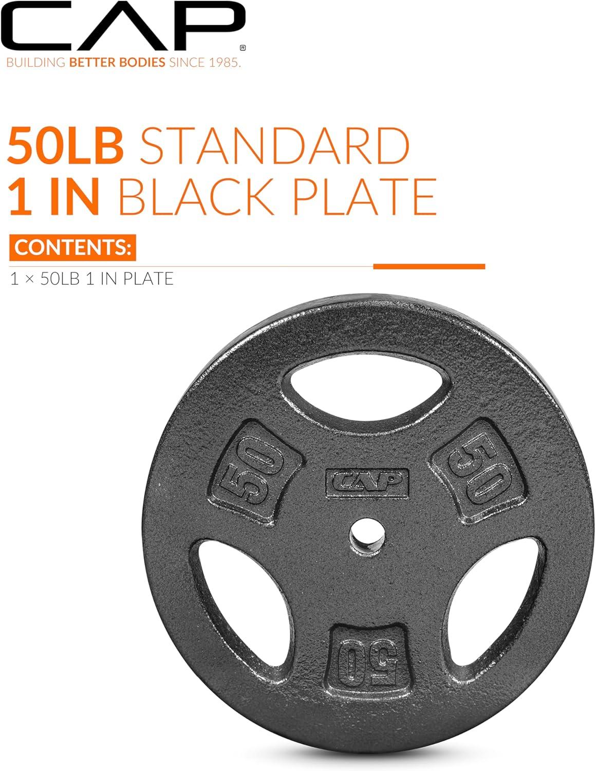 image:imageCAP Barbell Standard 1Inch Grip Weight PlatesBlack