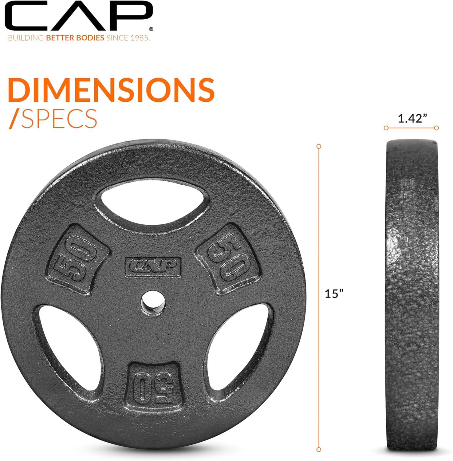 image:imageCAP Barbell Standard 1Inch Grip Weight PlatesBlack
