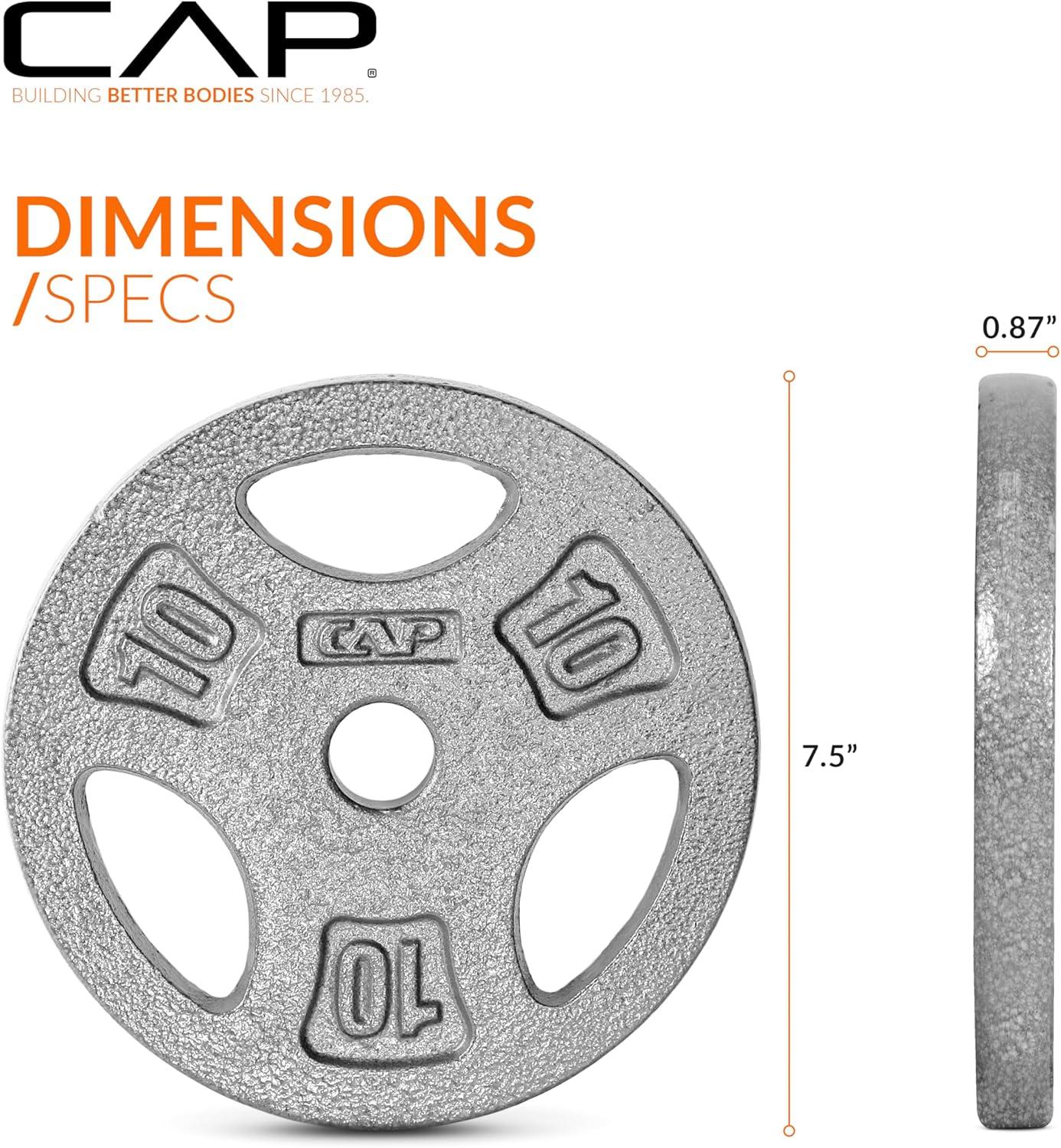 image:imageCAP Barbell Standard 1Inch Grip Weight PlatesGray