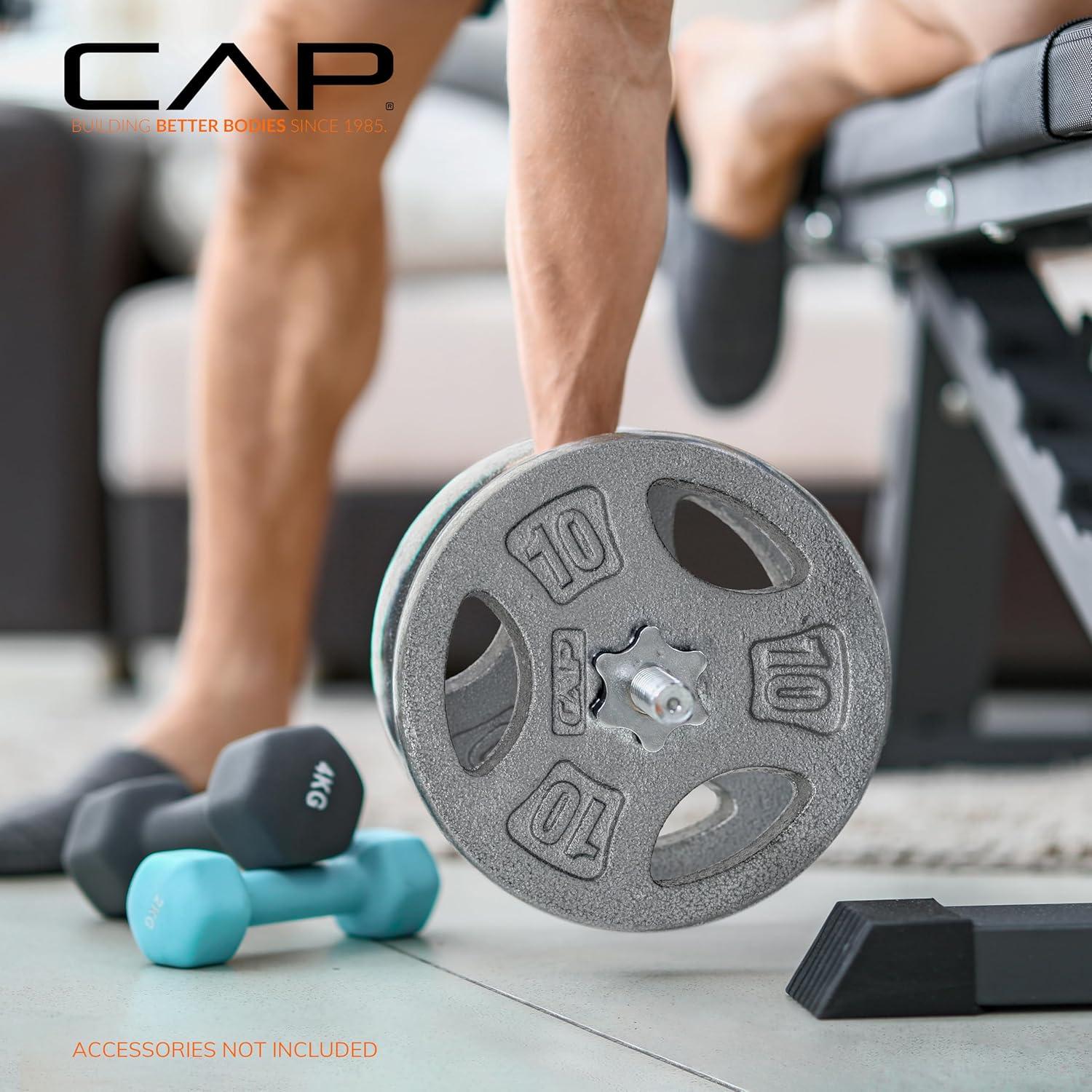 image:imageCAP Barbell Standard 1Inch Grip Weight PlatesGray