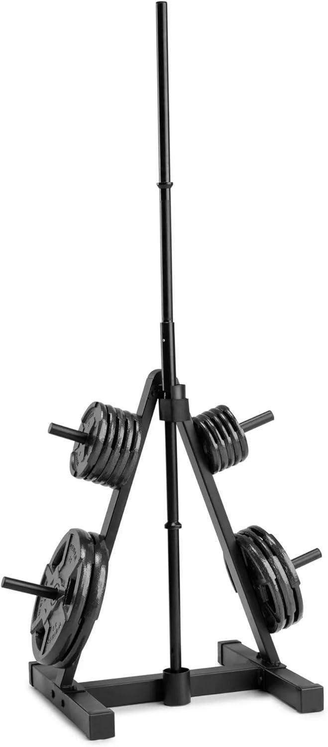 image:imageCAP Barbell Vertical Standard Weight Plate Tree Rack with Barbell Storage