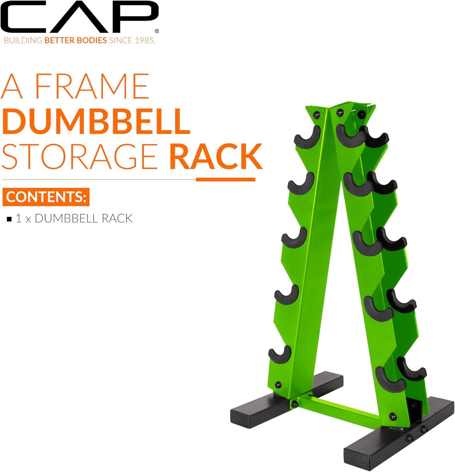 image:imageCap AFrame Dumbbell Weight Rack Color SeriesGreen