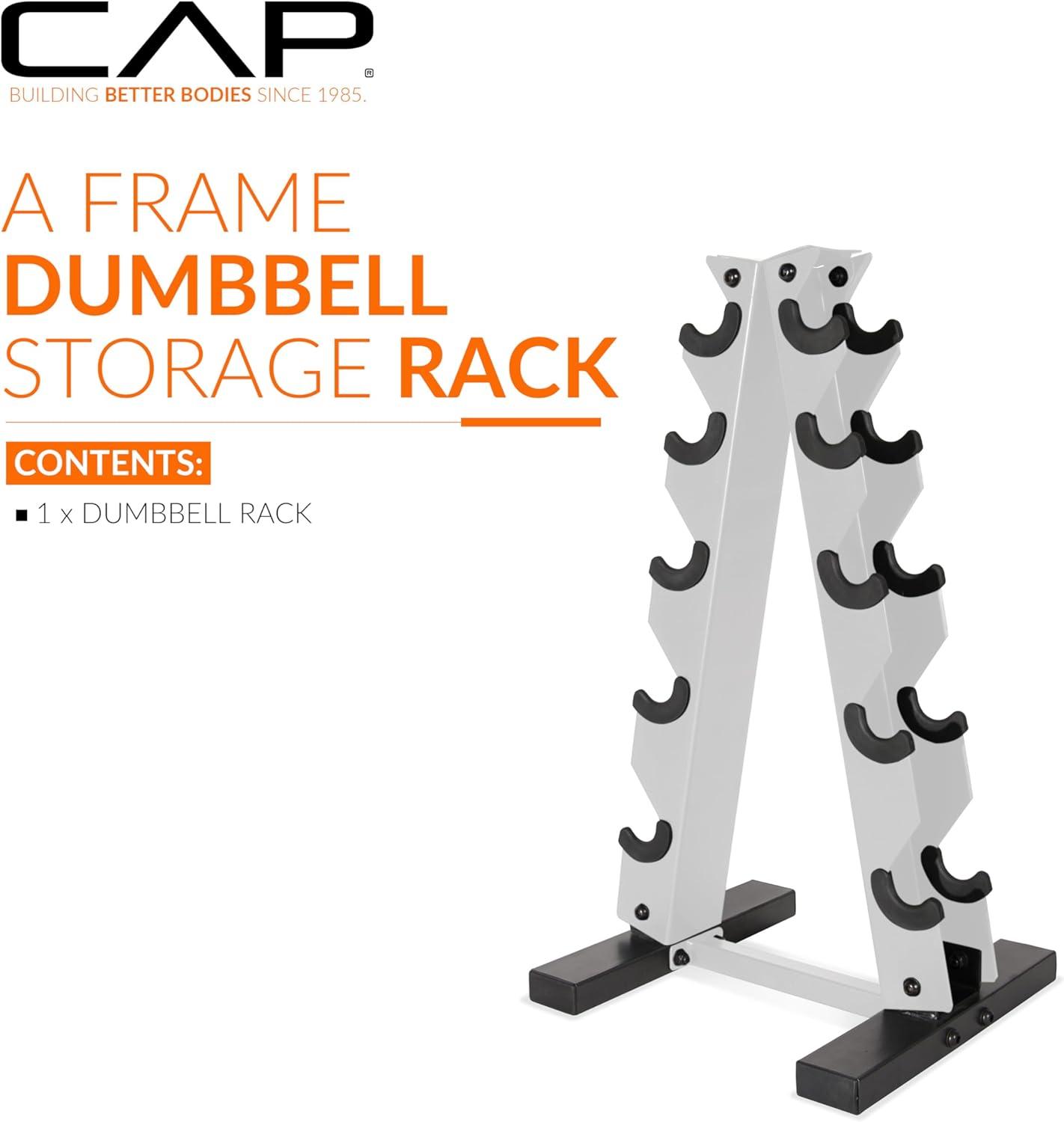 image:imageCap AFrame Dumbbell Weight Rack Color SeriesWhite