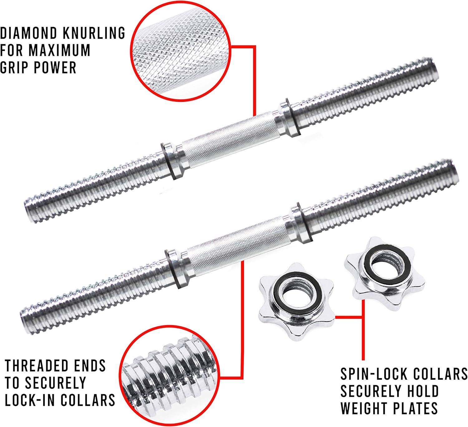 image:imageCap Barbell Adjustable Dumbbell Weight Set Multiple OptionsBlack 105 LB Pair