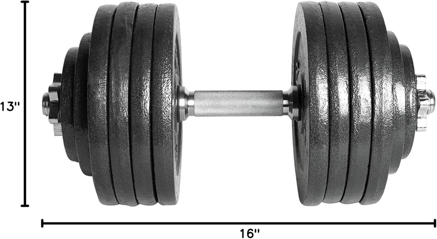 image:imageCap Barbell Adjustable Dumbbell Weight Set Multiple OptionsBlack 200 LB Pair