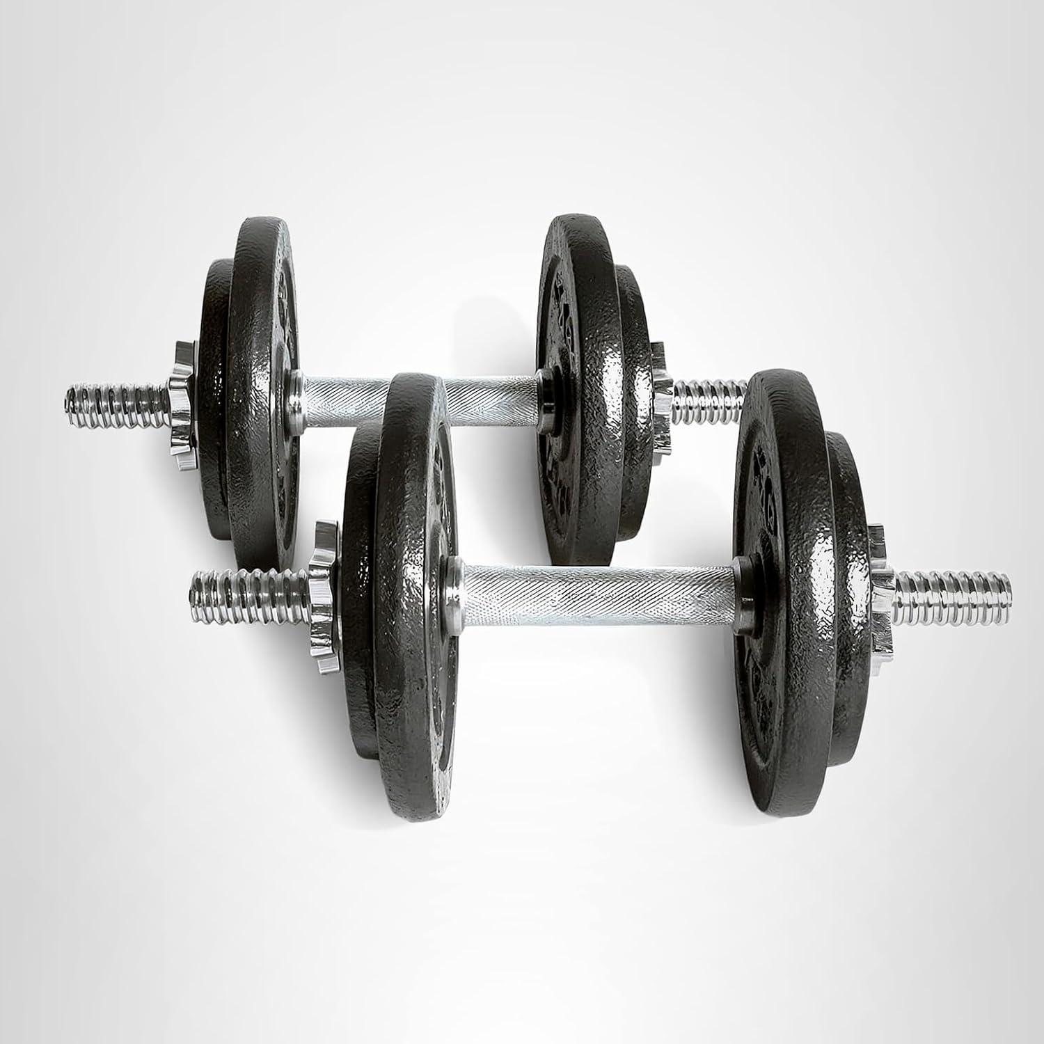 image:imageCap Barbell Adjustable Dumbbell Weight Set Multiple OptionsBlack 50 LB Pair