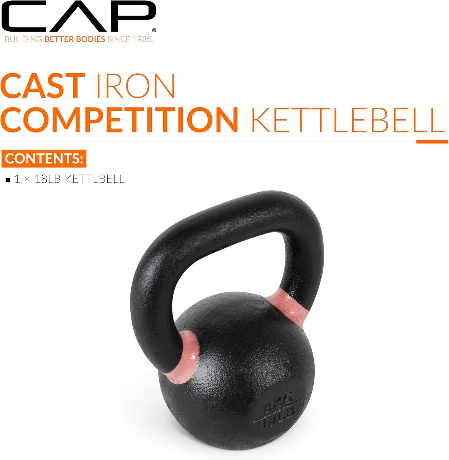 image:imageCap Barbell Cast Iron Competition Kettlebell WeightPink 18Pound