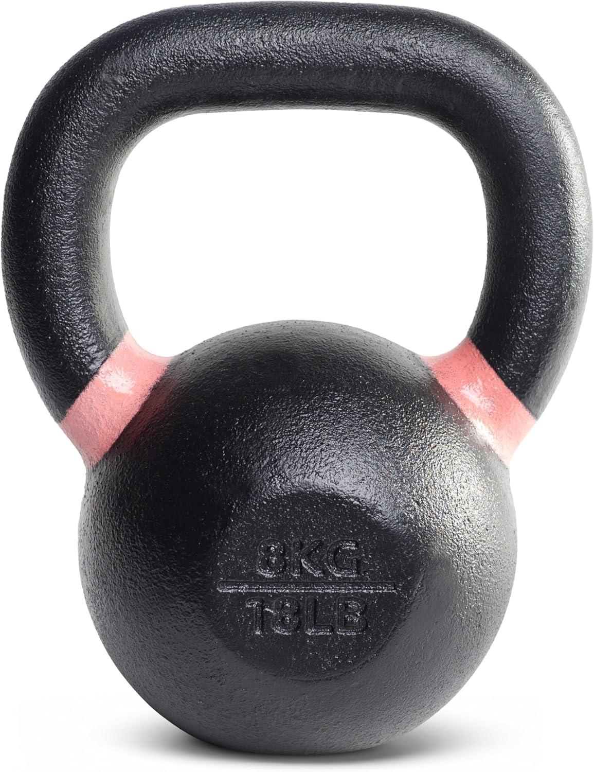 image:imageCap Barbell Cast Iron Competition Kettlebell WeightPink 18Pound