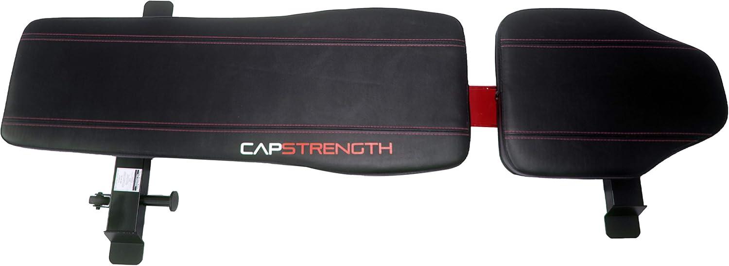 image:imageCap Barbell Deluxe Utility Weight Bench Color SeriesRed Square Backpad