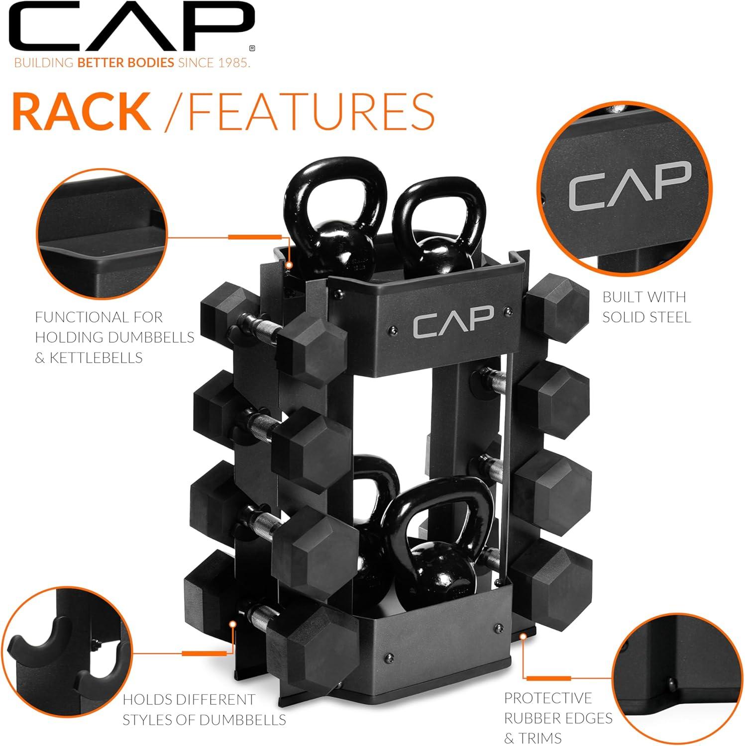 image:imageCap Barbell Dumbbell and Kettlebell Storage Rack