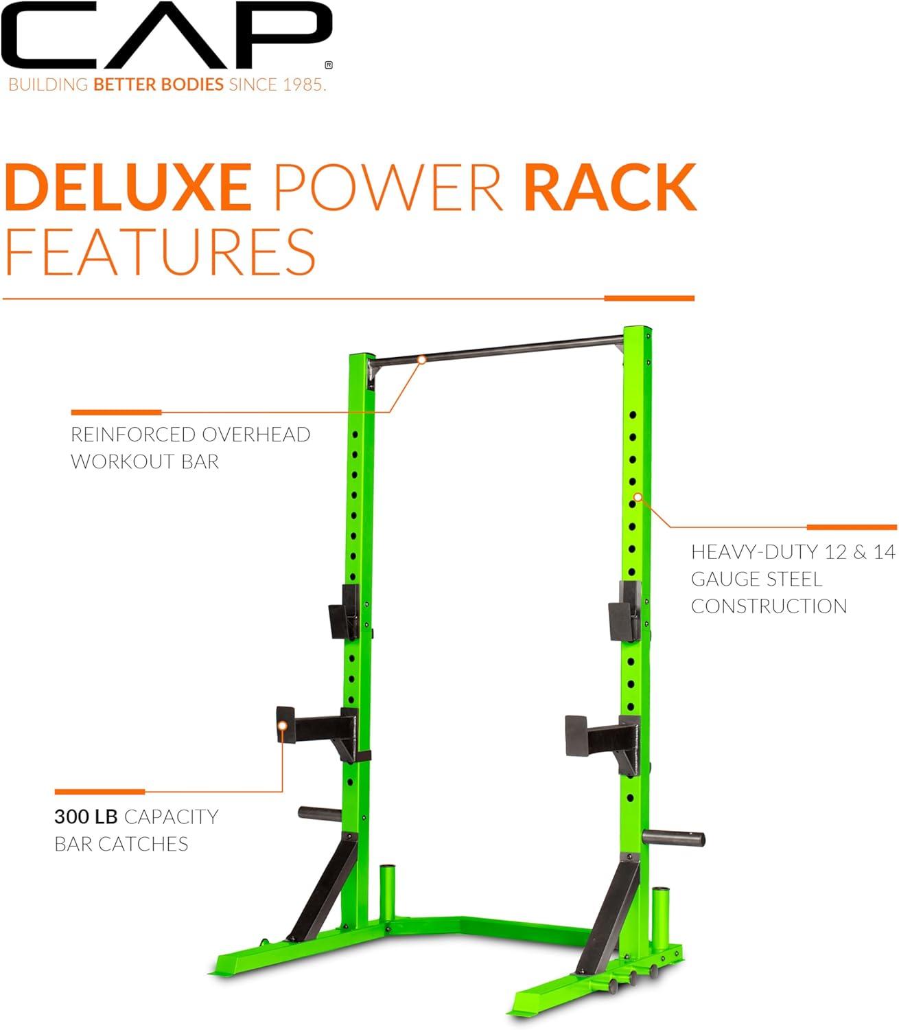 image:imageCap Barbell FM8000F Deluxe Power Rack Color SeriesGreen