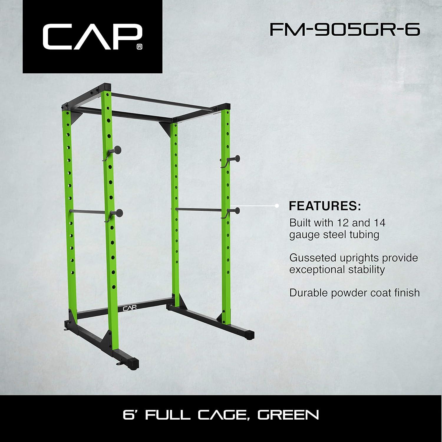 image:imageCap Barbell Full Cage Power Rack Color Series 6 or 7 OptionsGreen