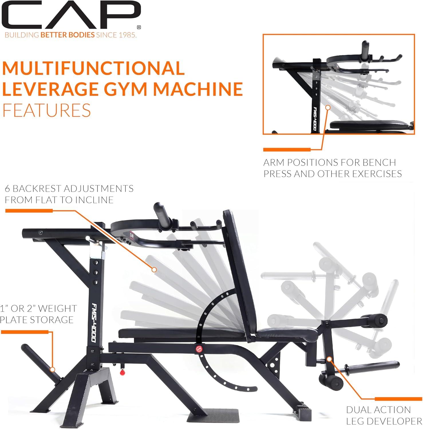 image:imageCap Barbell Multifunctional Leverage Gym Machine for FullBody Strength Training
