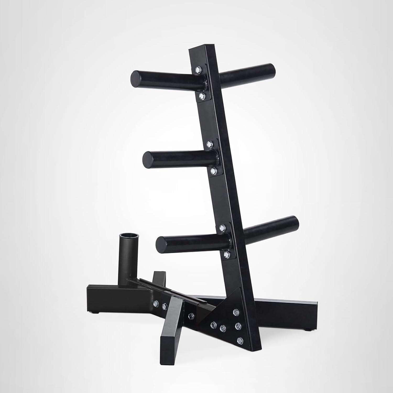 image:imageCap Barbell Olympic Plate Tree Storage Rack Multiple ColorsBlack