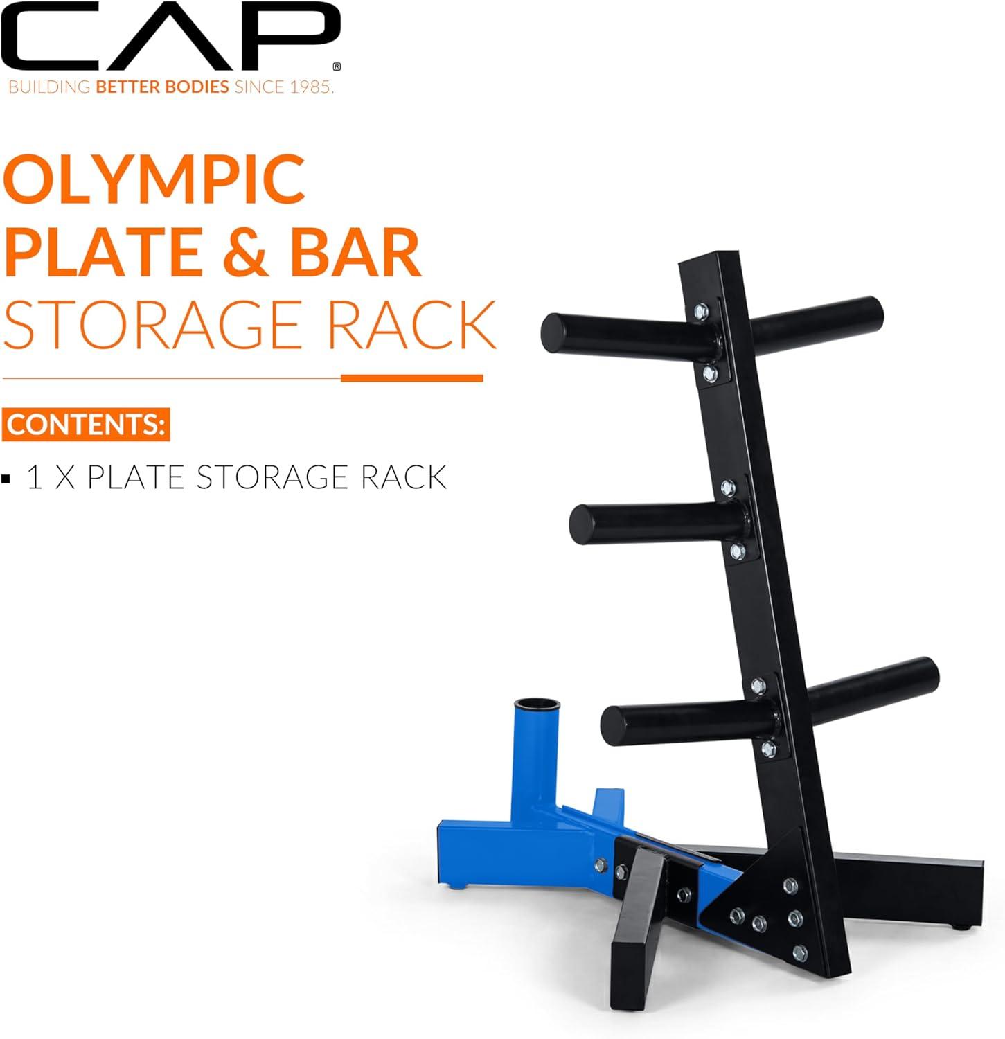 image:imageCap Barbell Olympic Plate Tree Storage Rack Multiple ColorsBlue