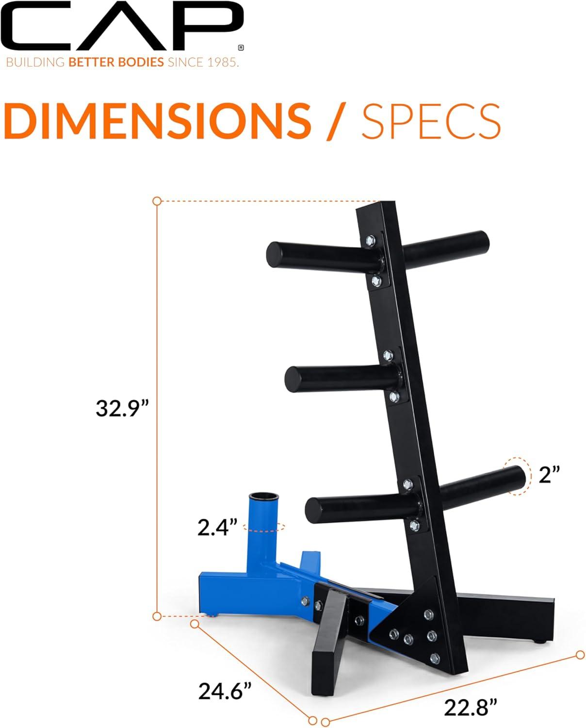 image:imageCap Barbell Olympic Plate Tree Storage Rack Multiple ColorsBlue
