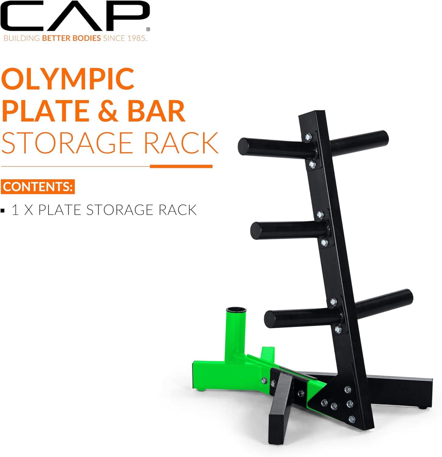 image:imageCap Barbell Olympic Plate Tree Storage Rack Multiple ColorsGreen